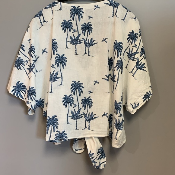 XL H&M Dempsey Palm Tree Linen Blend - Picture 7 of 8